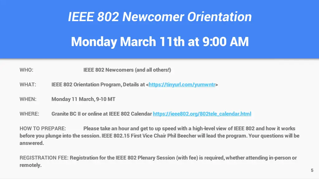 ieee 802 newcomer orientation