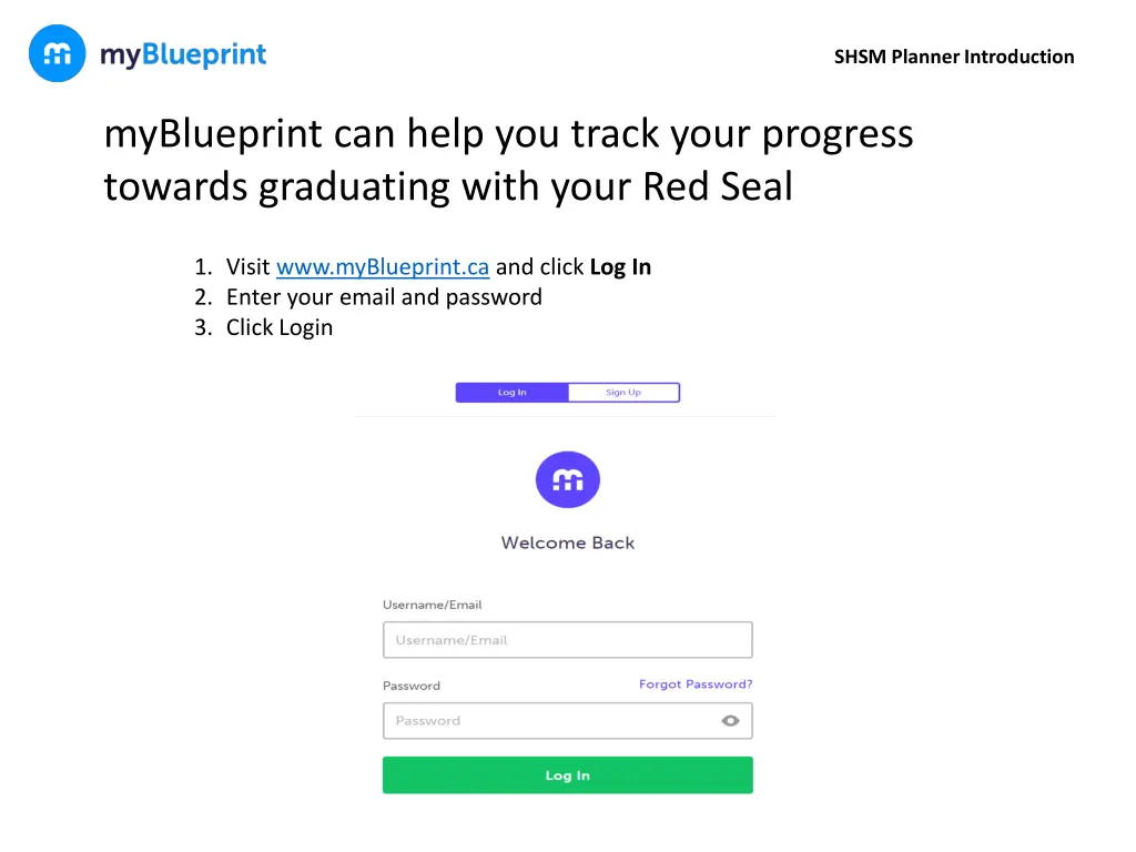 shsm planner introduction