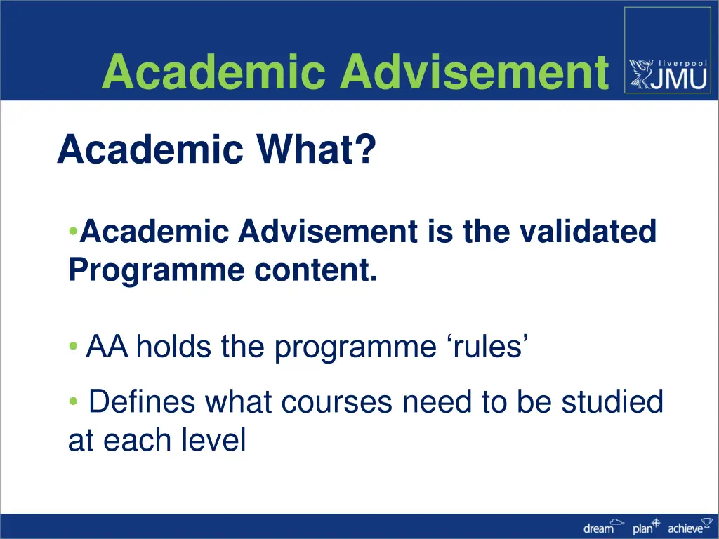 academic advisement
