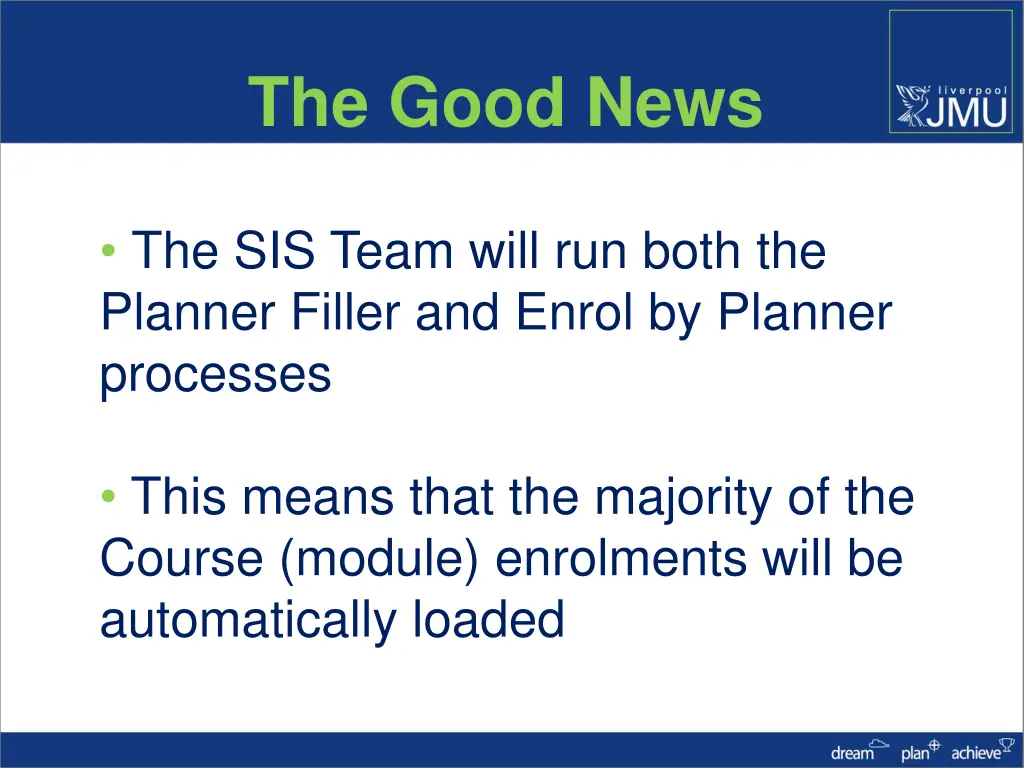the good news