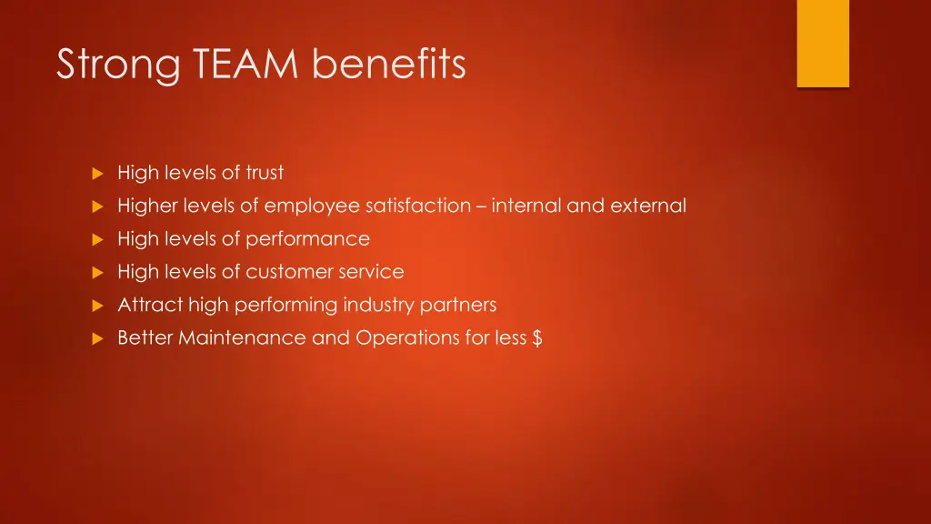 strong team benefits