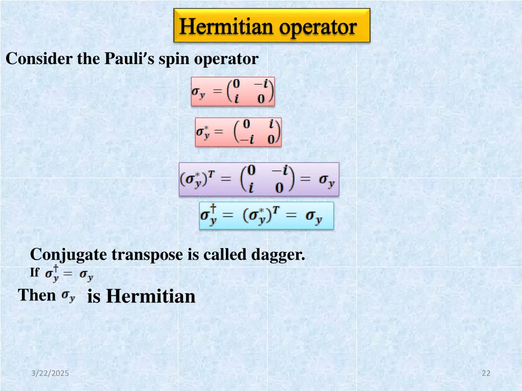 hermitian operator