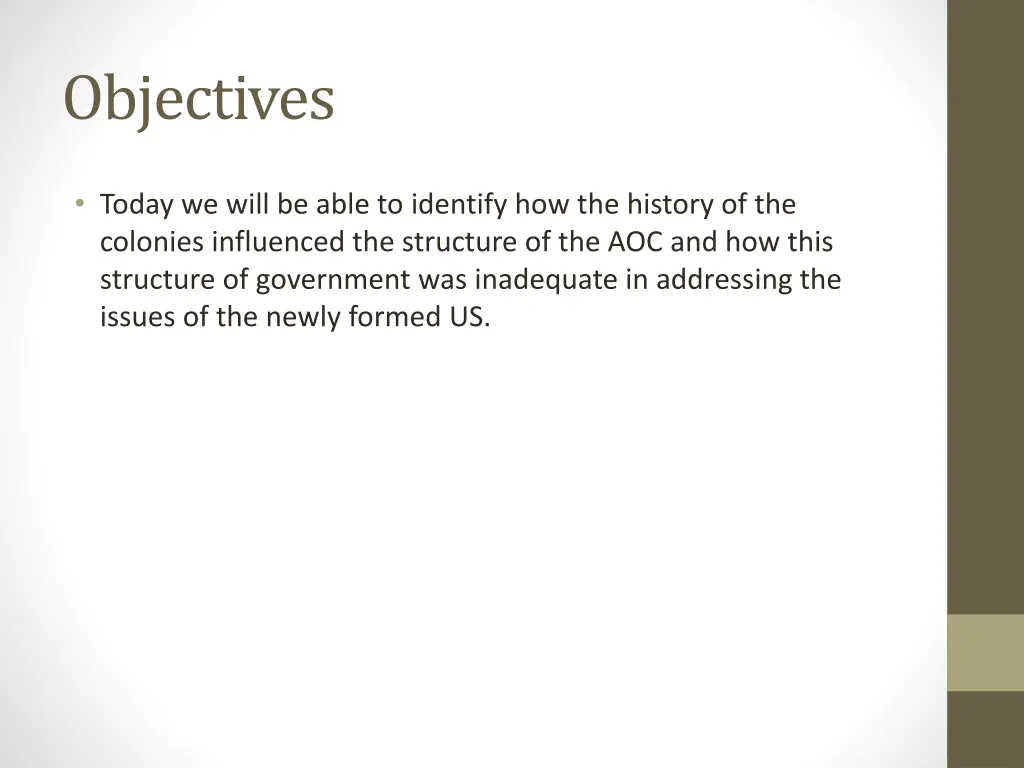 objectives