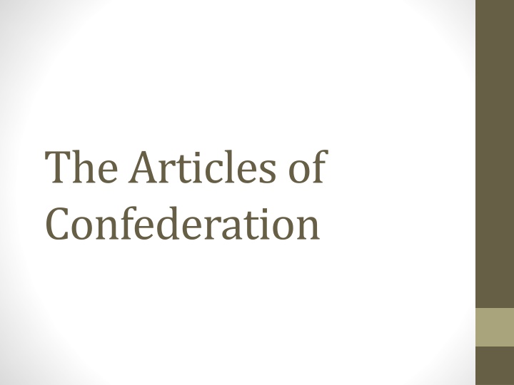 the articles of confederation