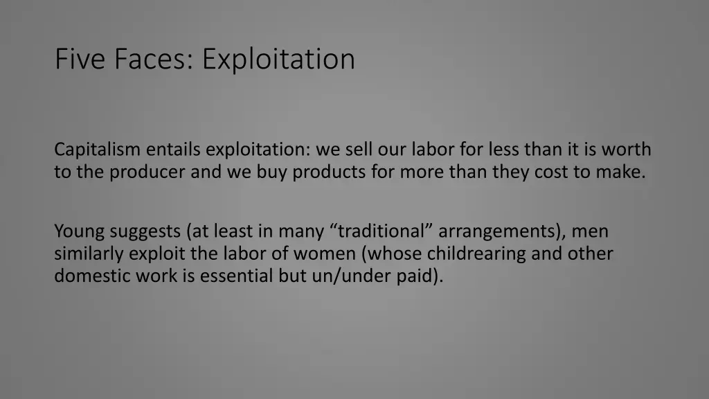 five faces exploitation 3