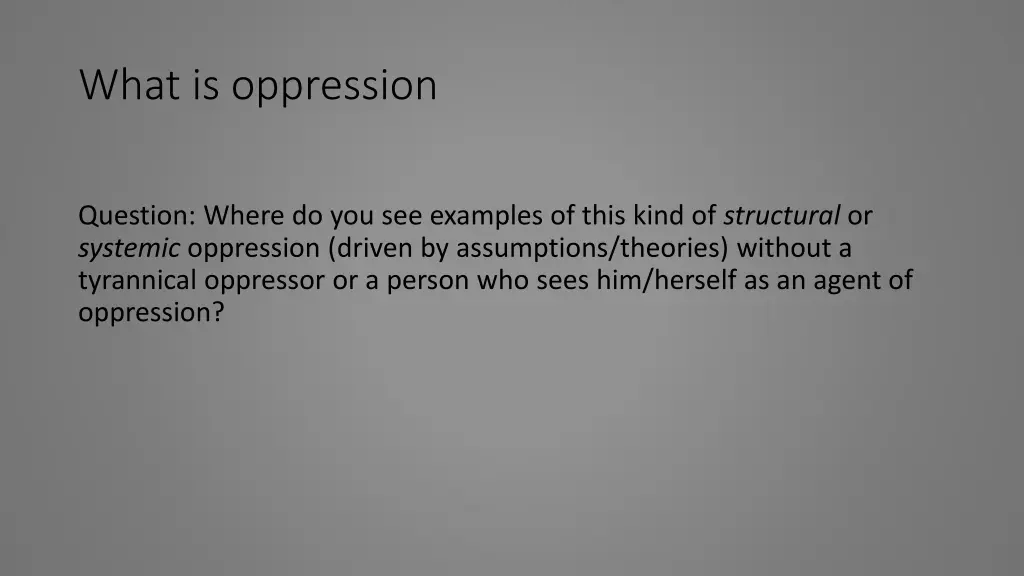what is oppression 2
