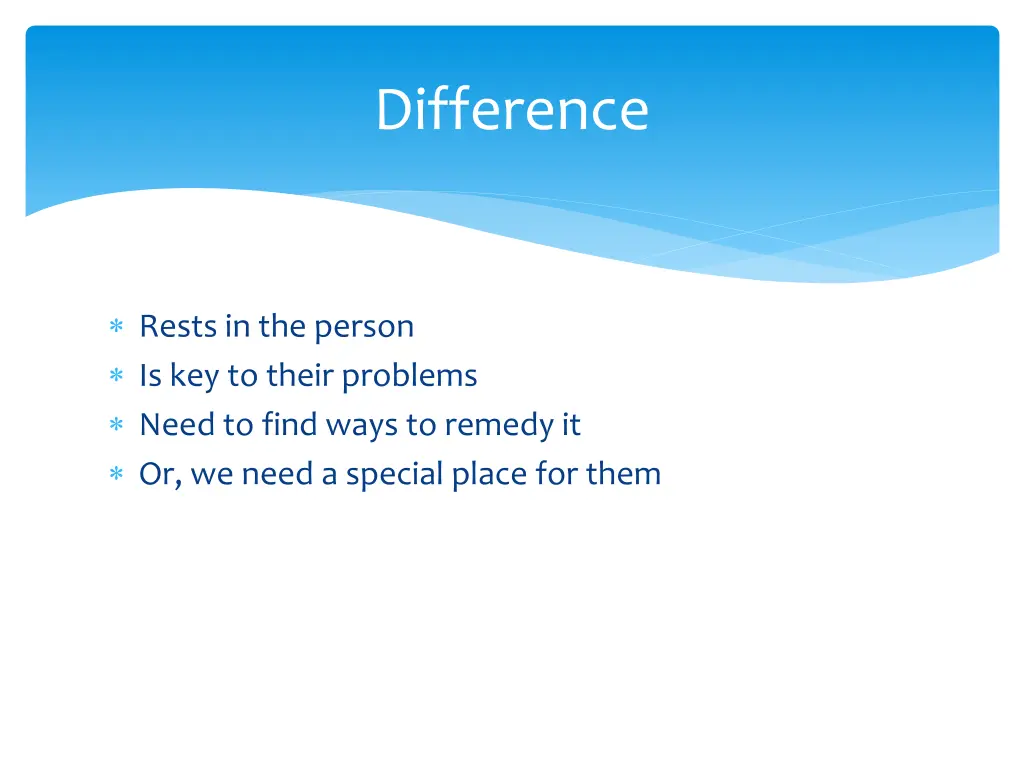 difference