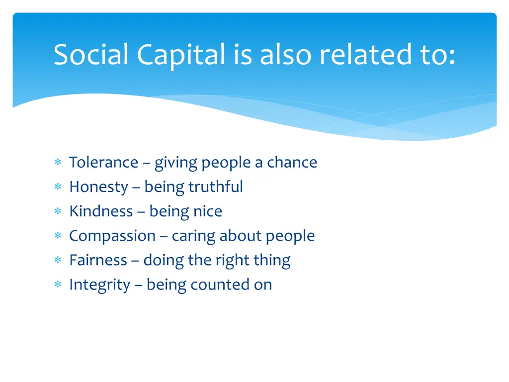 social capital is also related to