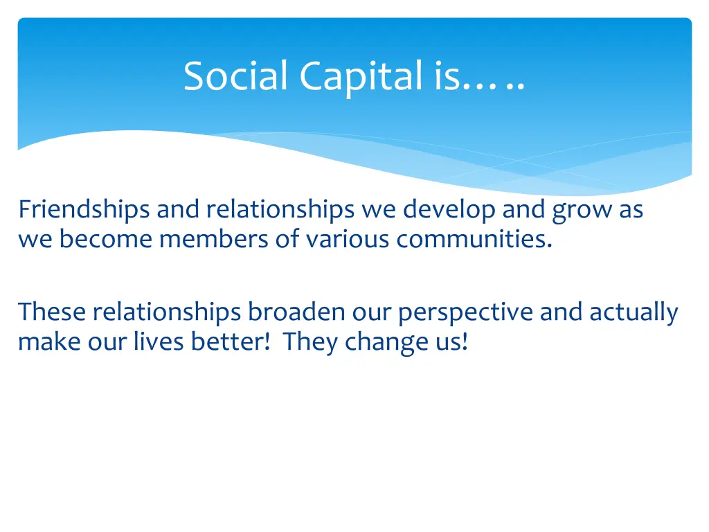 social capital is