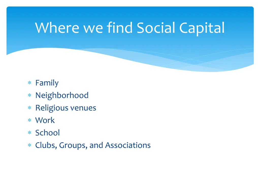 where we find social capital
