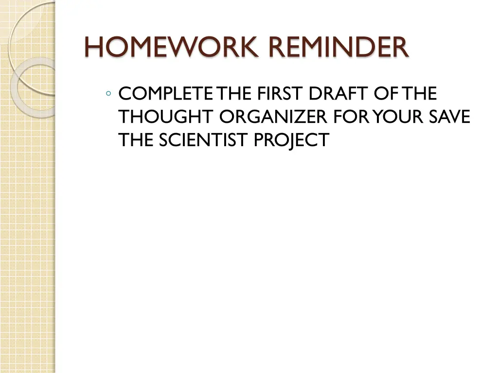 homework reminder