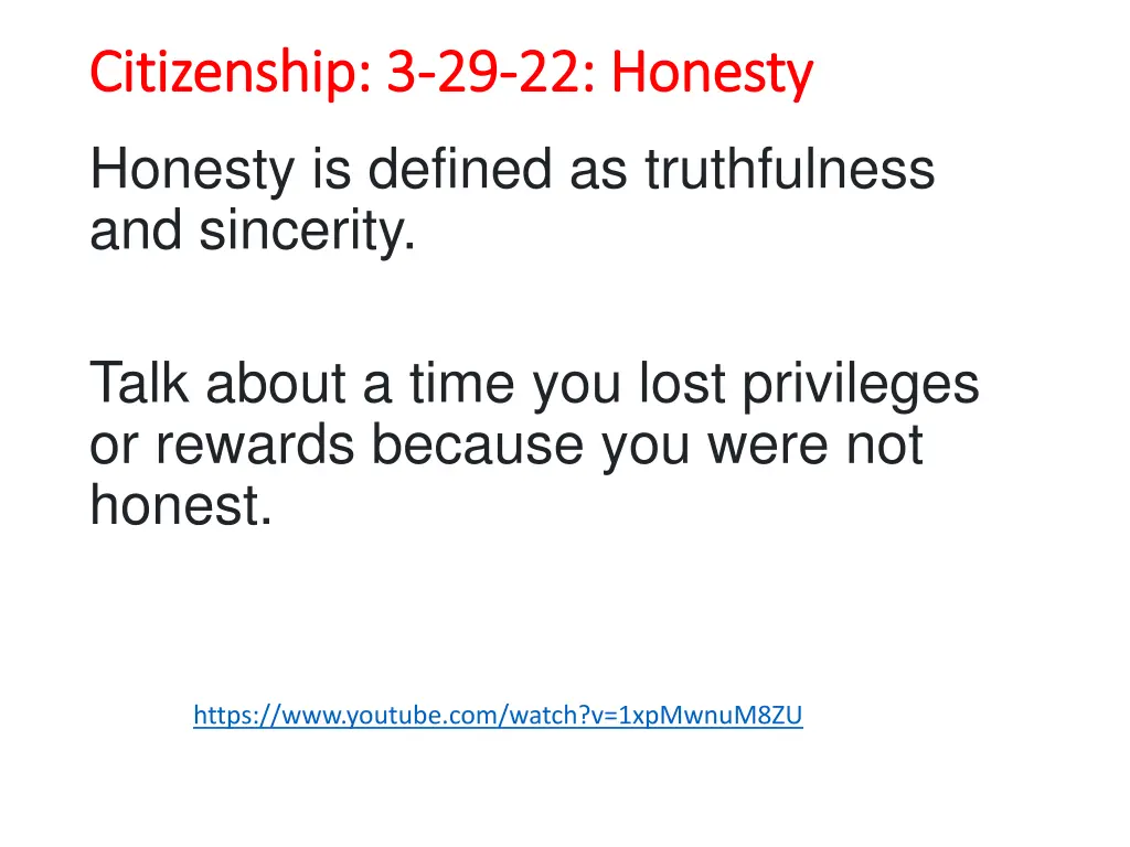 citizenship 3 citizenship 3 29 honesty is defined