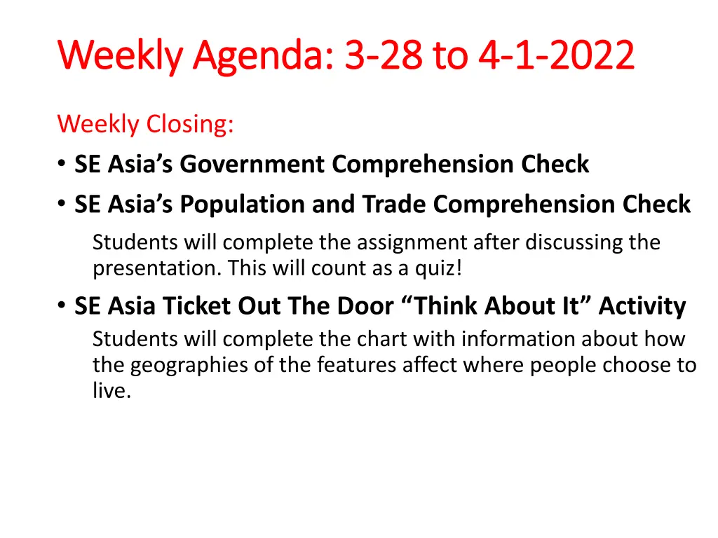 weekly agenda 3 weekly agenda 3 28 to 4