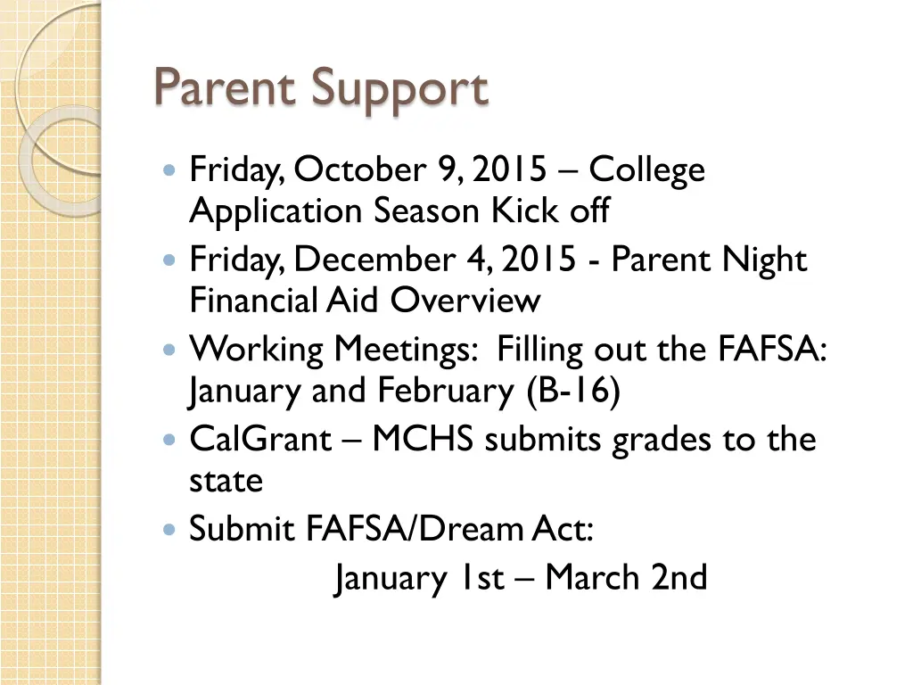 parent support
