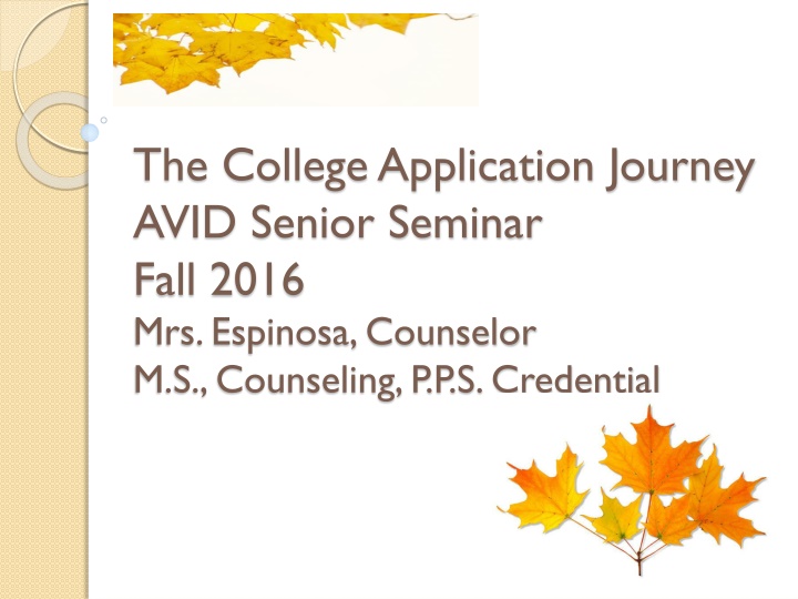 the college application journey avid senior