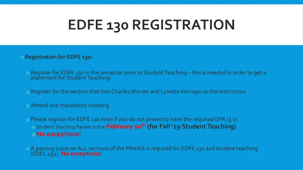 edfe 130 registration