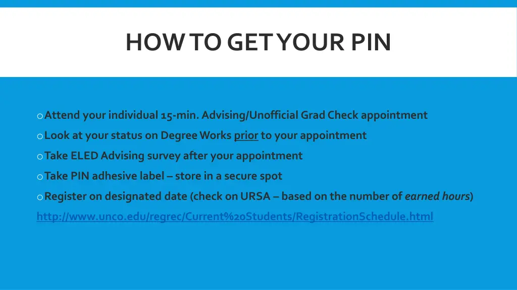 how to get your pin