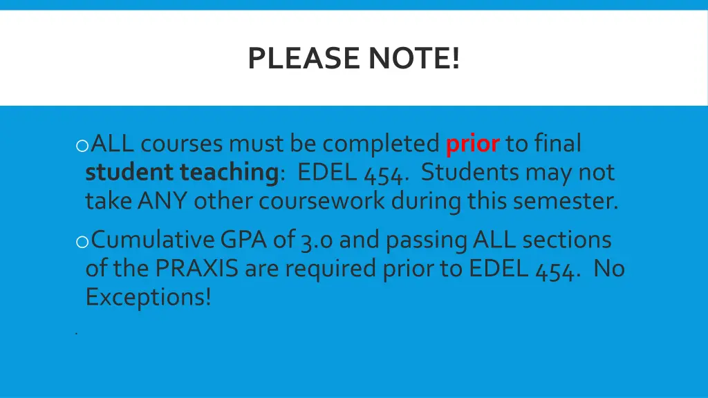 please note