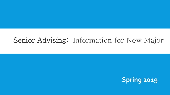 senior advising senior advising information