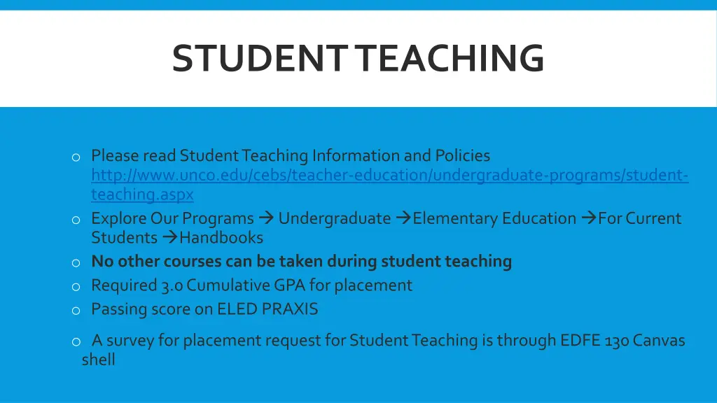 student teaching