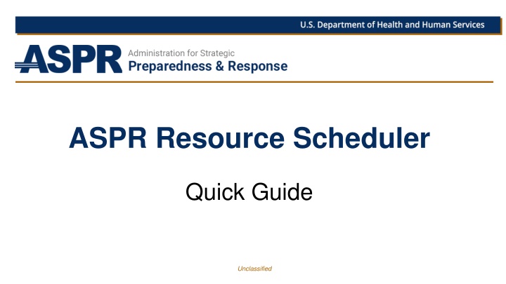 aspr resource scheduler