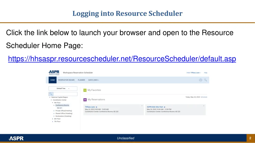 logging into resource scheduler
