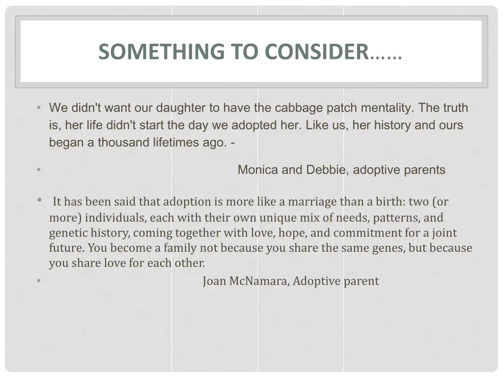 something to consider