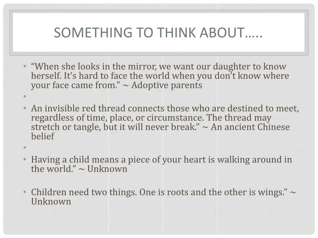 something to think about