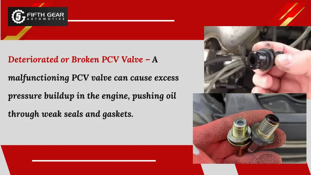 deteriorated or broken pcv valve a