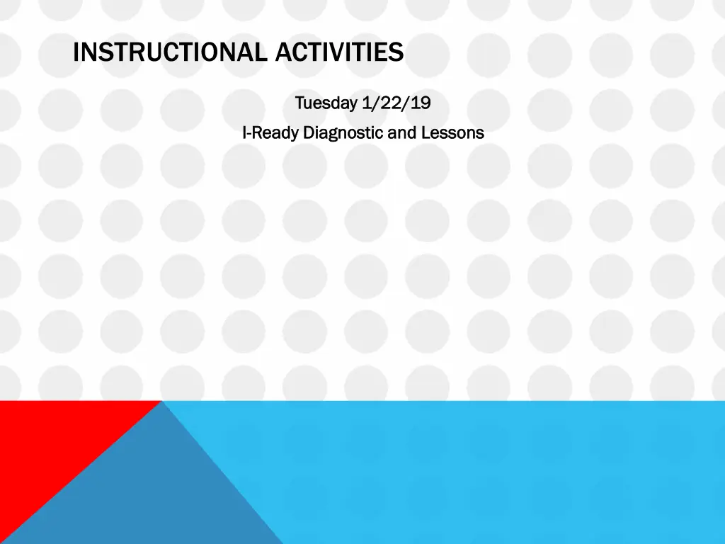 instructional activities