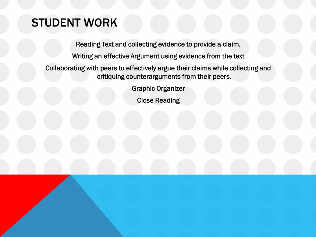 student work
