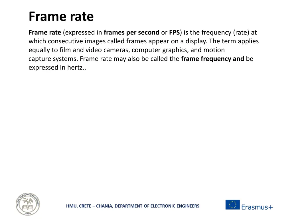 frame rate