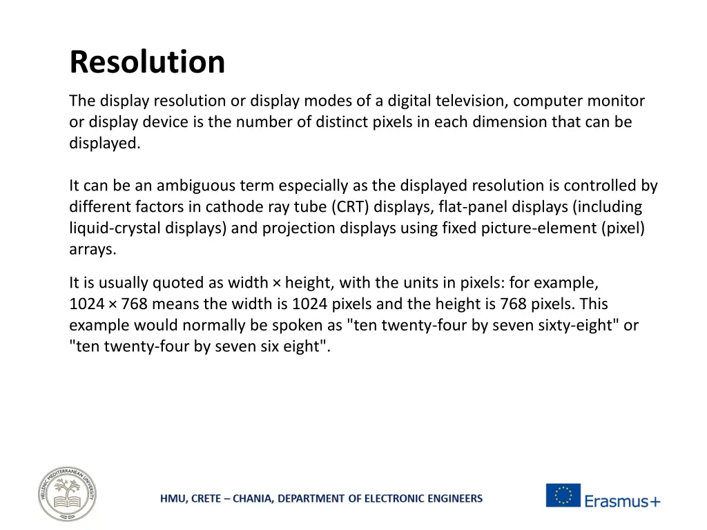 resolution