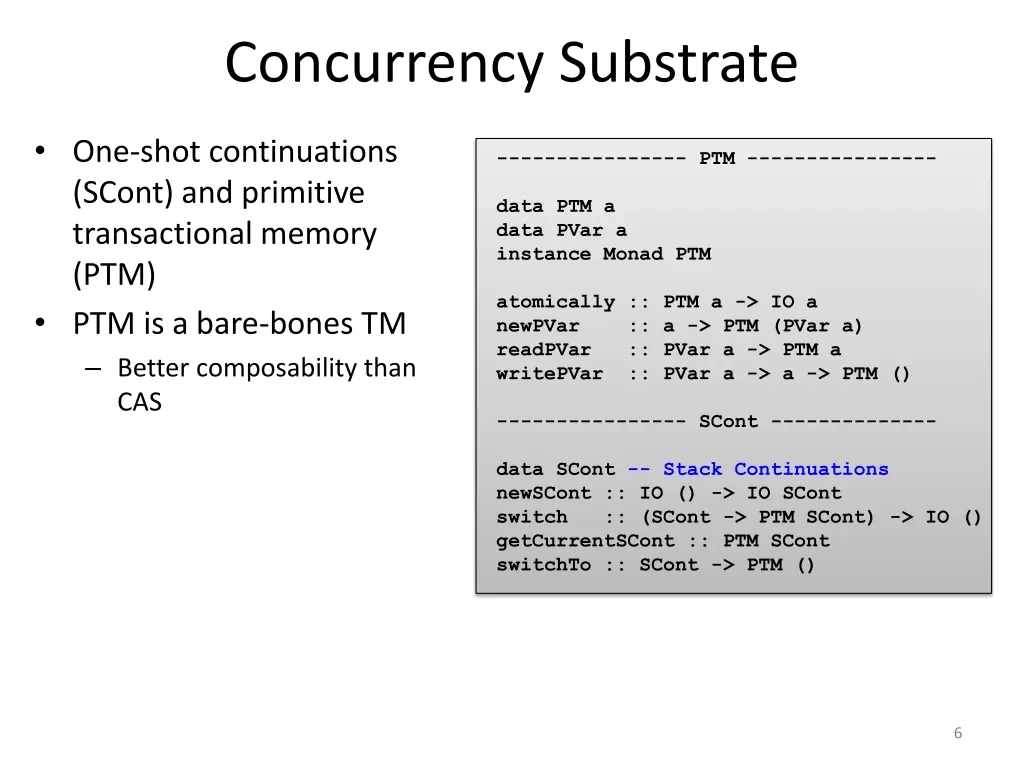 concurrency substrate