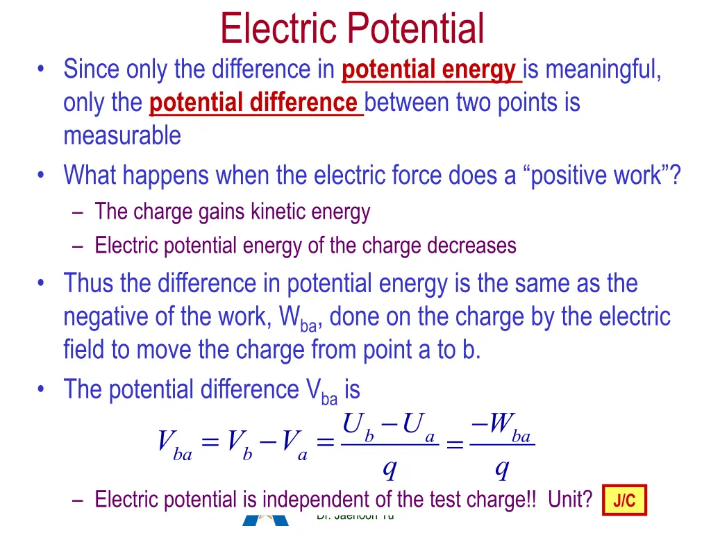 electric potential 1