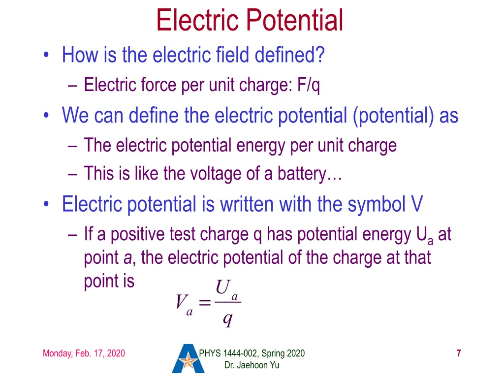 electric potential