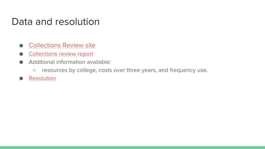 data and resolution