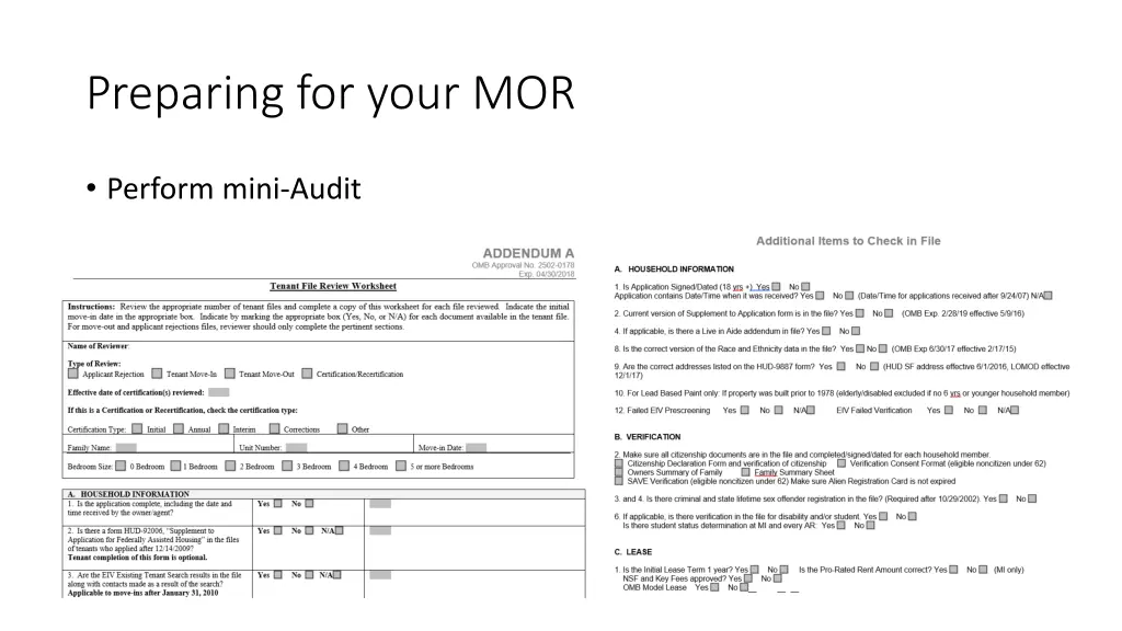 preparing for your mor 1