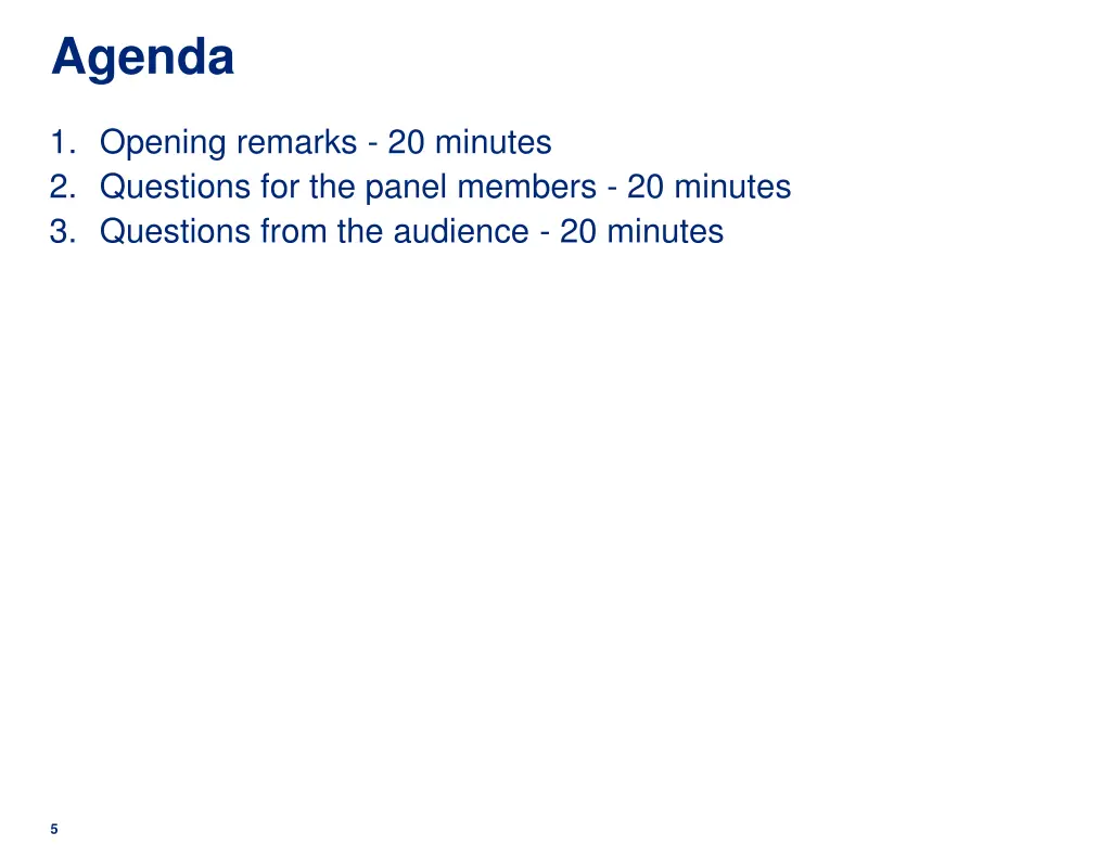 agenda