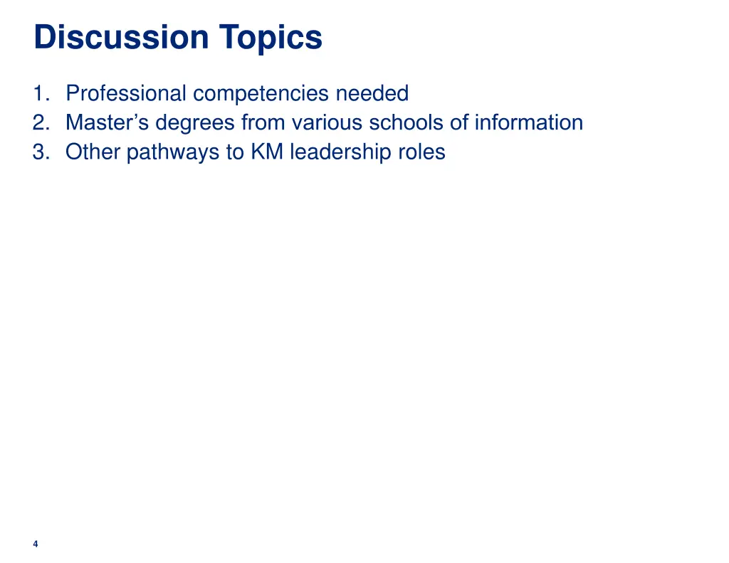 discussion topics