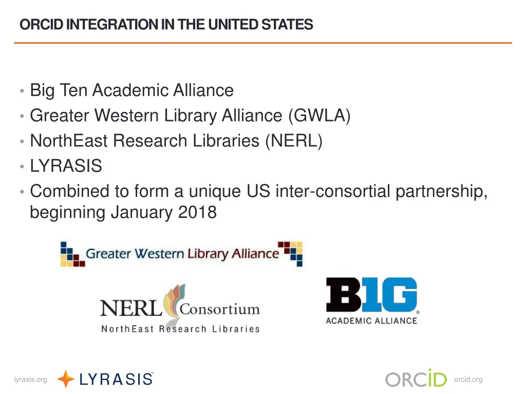orcid integration in the united states