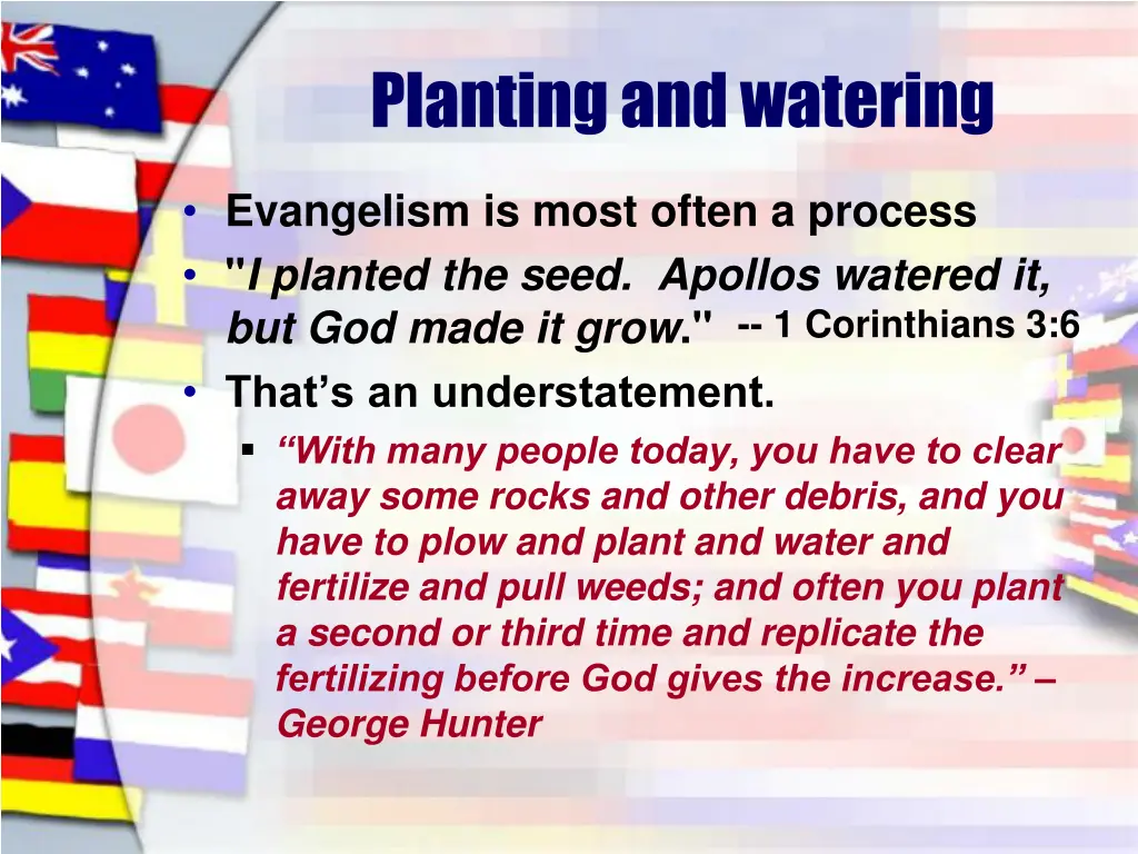 planting and watering