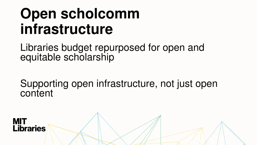 open scholcomm infrastructure libraries budget