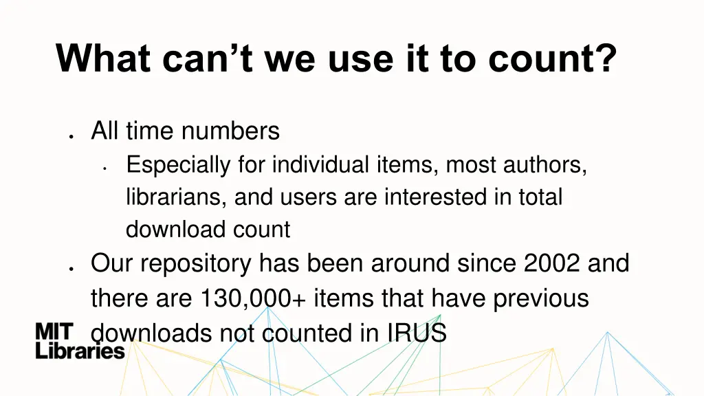 what can t we use it to count