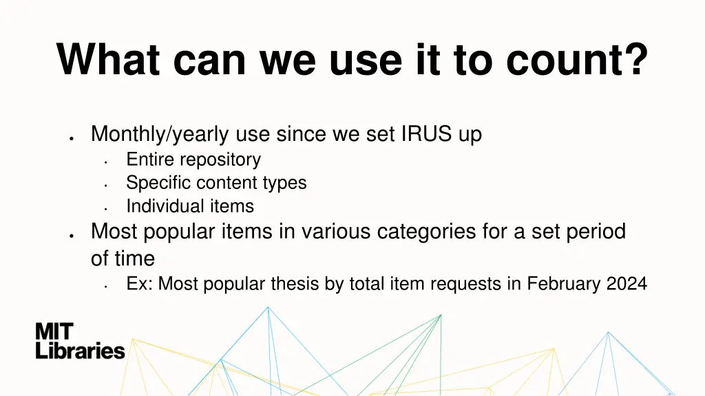 what can we use it to count