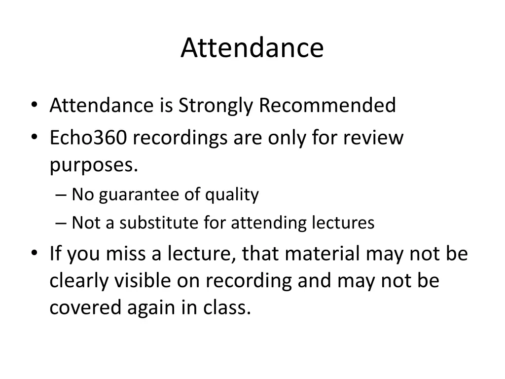 attendance