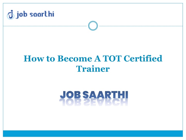 how to become a tot certified trainer