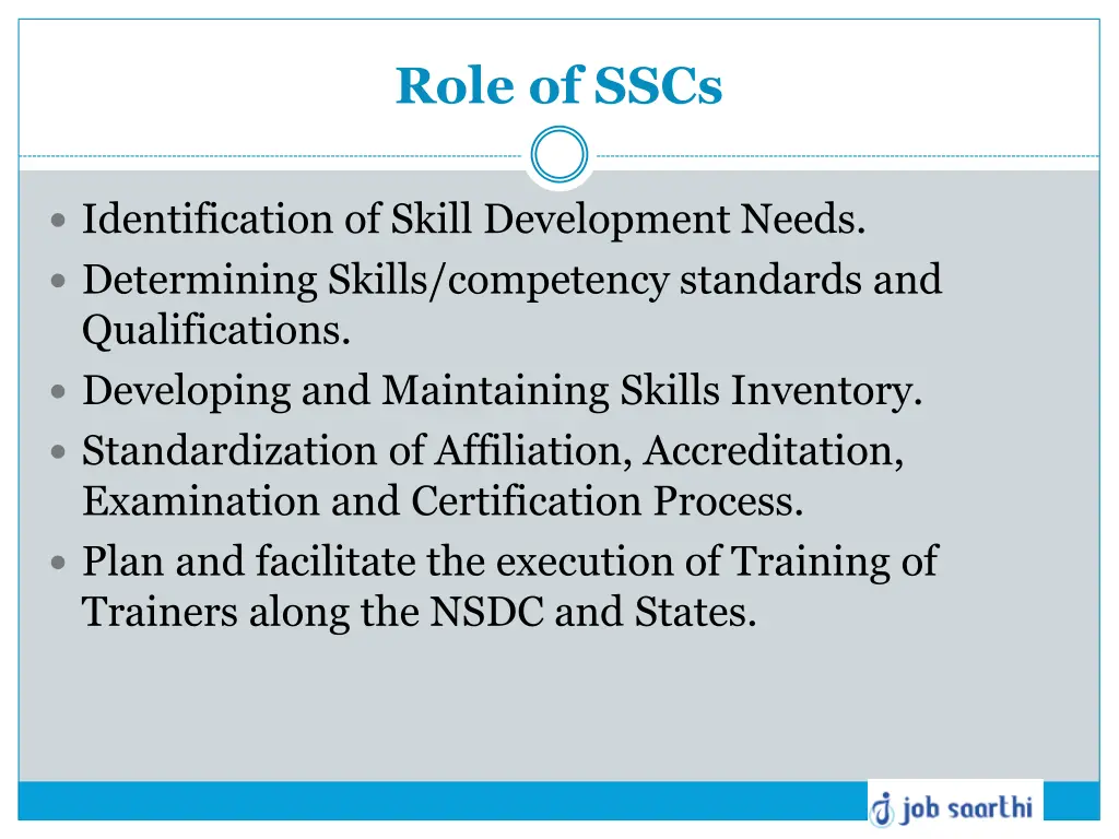 role of sscs