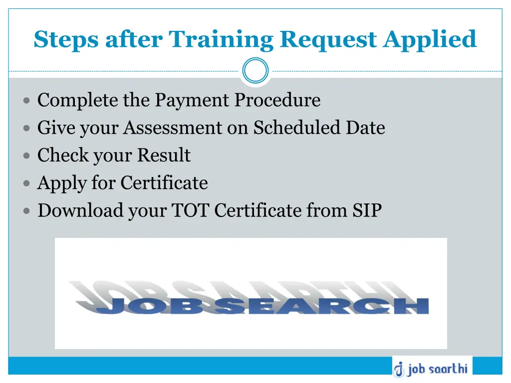 steps after training request applied
