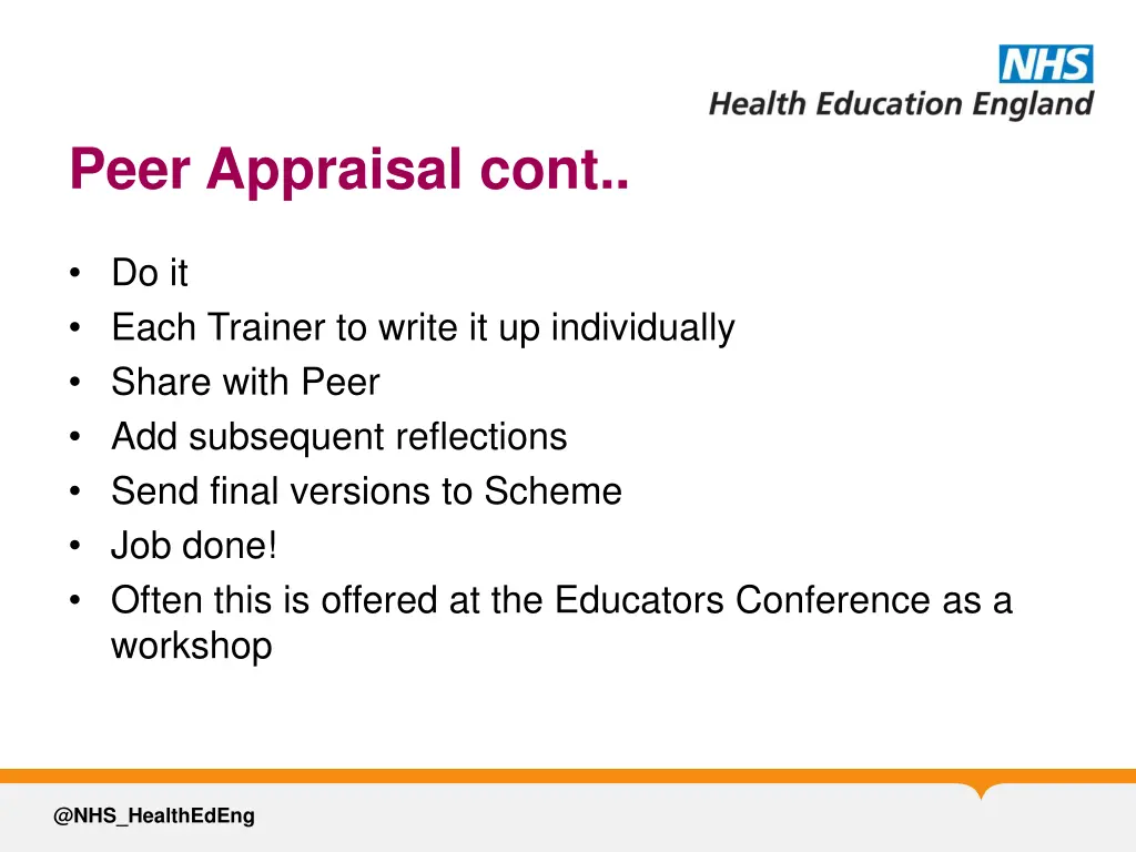 peer appraisal cont
